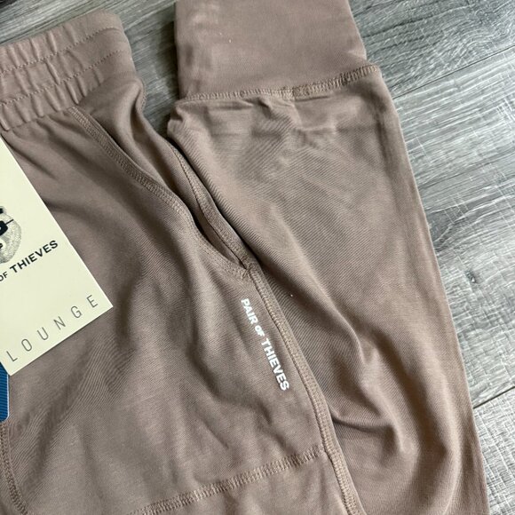 NWT Pair of Thieves Lounge Jogger Pants Tan Men Size Large - Picture 2 of 5